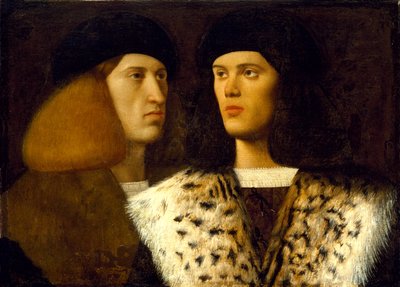 Portrait of Two Young Men by Vittore Belliniano